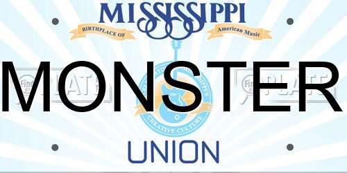 MONSTER Mississippi License Plate