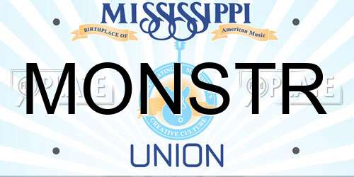 MONSTR Mississippi License Plate