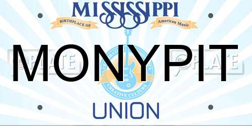 MONYPIT Mississippi License Plate