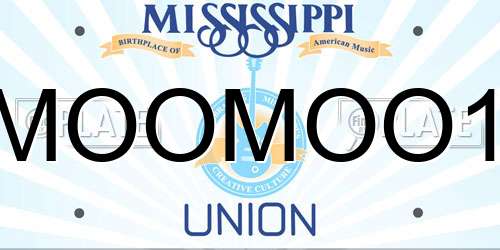 MOOMOO1 Mississippi License Plate