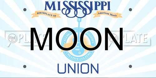 MOON Mississippi License Plate