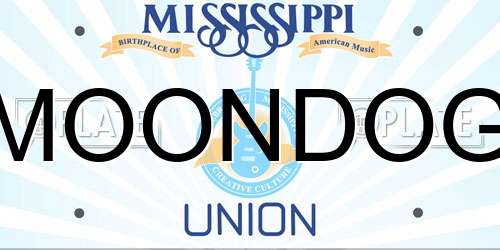 MOONDOG Mississippi License Plate