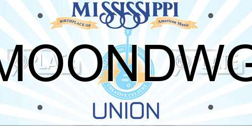MOONDWG Mississippi License Plate