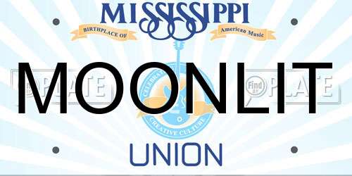 MOONLIT Mississippi License Plate