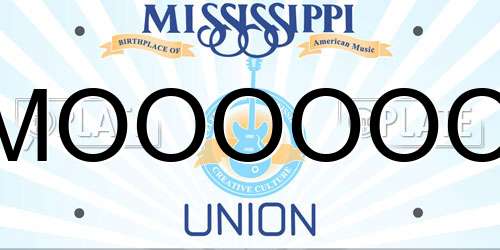 MOOOOOO Mississippi License Plate