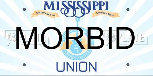 MORBID Mississippi License Plate