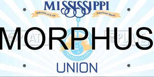 MORPHUS Mississippi License Plate