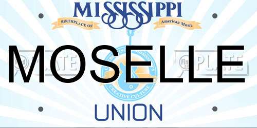 MOSELLE Mississippi License Plate