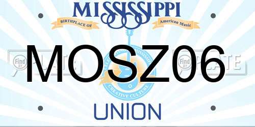 MOSZ06 Mississippi License Plate