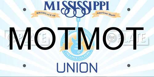 MOTMOT Mississippi License Plate