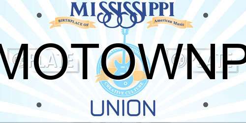MOTOWNP Mississippi License Plate