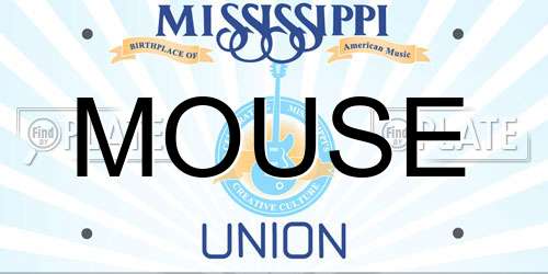 MOUSE Mississippi License Plate