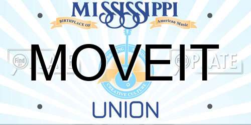 MOVEIT Mississippi License Plate