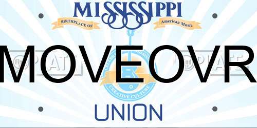 MOVEOVR Mississippi License Plate