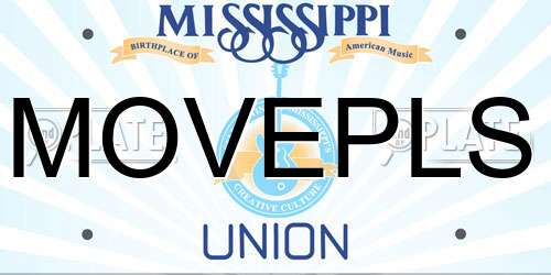MOVEPLS Mississippi License Plate