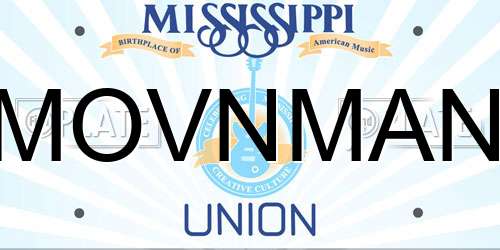 MOVNMAN Mississippi License Plate