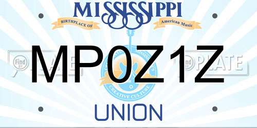 MP0Z1Z Mississippi License Plate