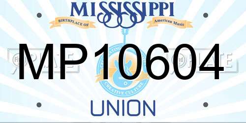 MP10604 Mississippi License Plate