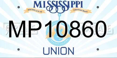 MP10860 Mississippi License Plate