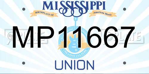 MP11667 Mississippi License Plate