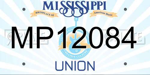 MP12084 Mississippi License Plate