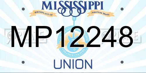 MP12248 Mississippi License Plate