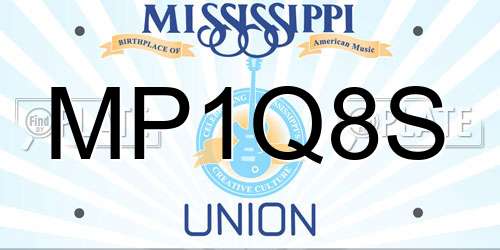 MP1Q8S Mississippi License Plate
