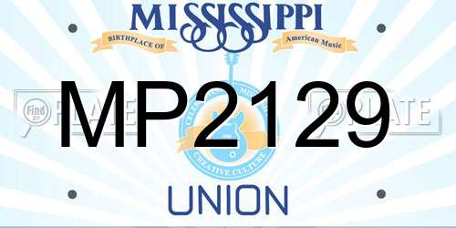 MP2129 Mississippi License Plate