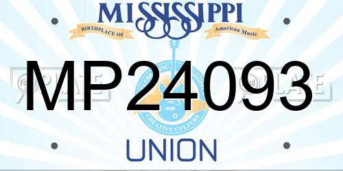 MP24093 Mississippi License Plate