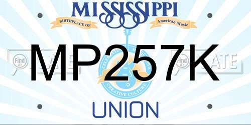 MP257K Mississippi License Plate