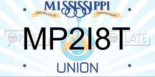 MP2I8T Mississippi License Plate