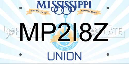 MP2I8Z Mississippi License Plate