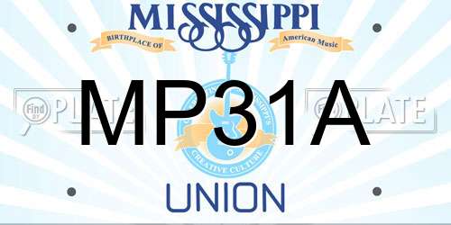 MP31A Mississippi License Plate