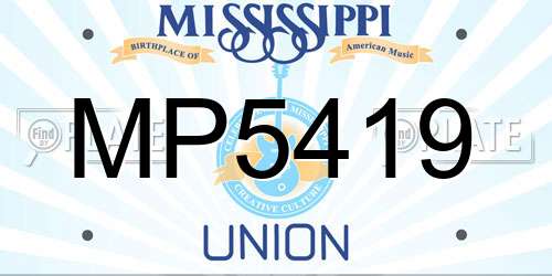 MP5419 Mississippi License Plate