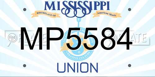 MP5584 Mississippi License Plate