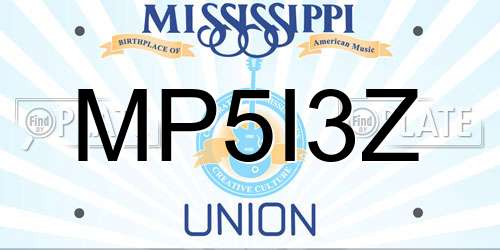 MP5I3Z Mississippi License Plate