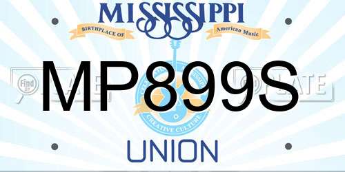 MP899S Mississippi License Plate