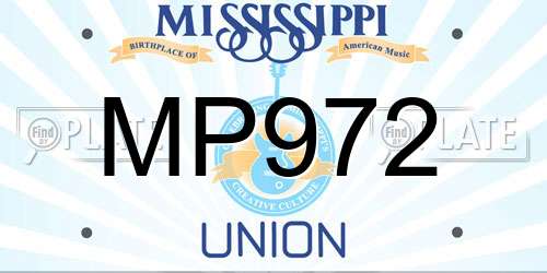 MP972 Mississippi License Plate