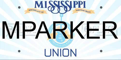 MPARKER Mississippi License Plate
