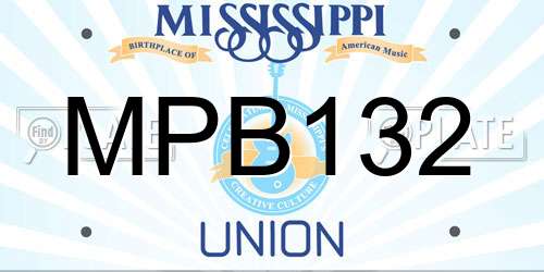 MPB132 Mississippi License Plate
