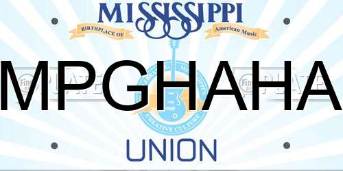 MPGHAHA Mississippi License Plate