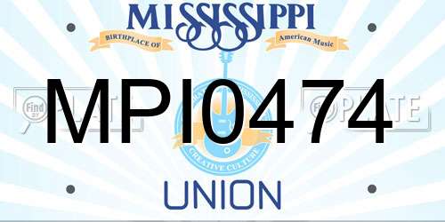 MPI0474 Mississippi License Plate
