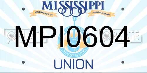 MPI0604 Mississippi License Plate