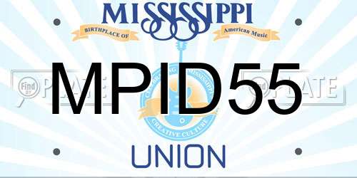 MPID55 Mississippi License Plate