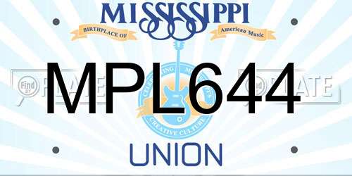 MPL644 Mississippi License Plate