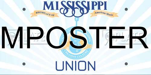 MPOSTER Mississippi License Plate