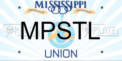 MPSTL Mississippi License Plate