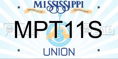 MPT11S Mississippi License Plate