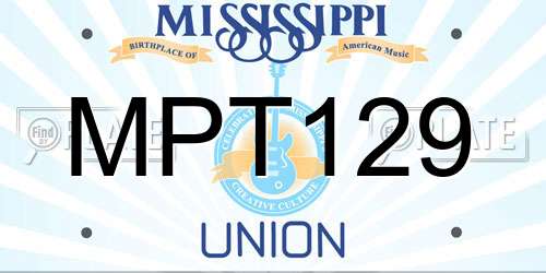 MPT129 Mississippi License Plate