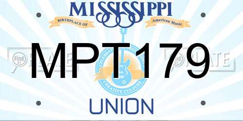MPT179 Mississippi License Plate
